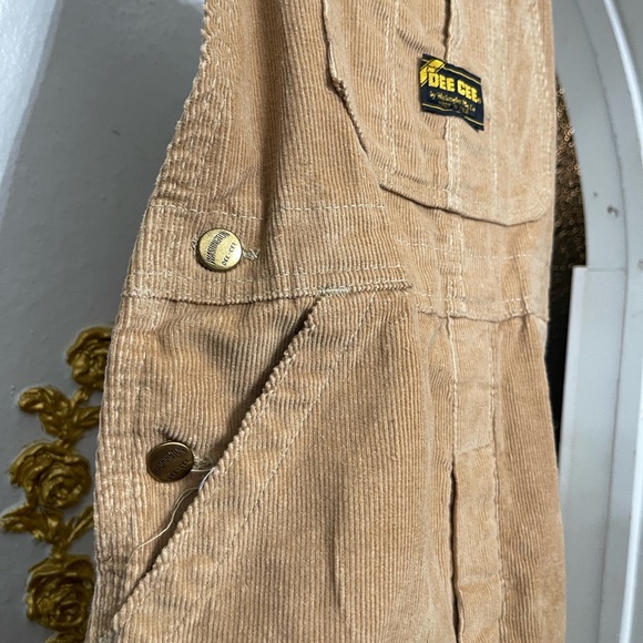 Vintage 80s DeeCee Cord Overalls Authentic Vintage Street Wear Size 28” - Picture 4 of 12